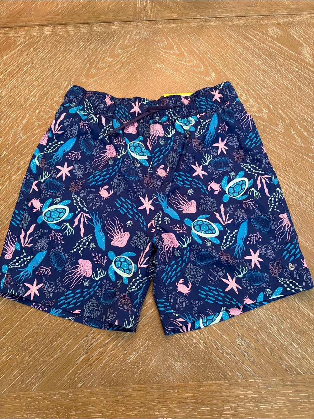 NWT Navy Sea Life Print Mens Swim Shorts